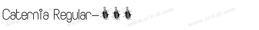 Caternia Regular字体转换
